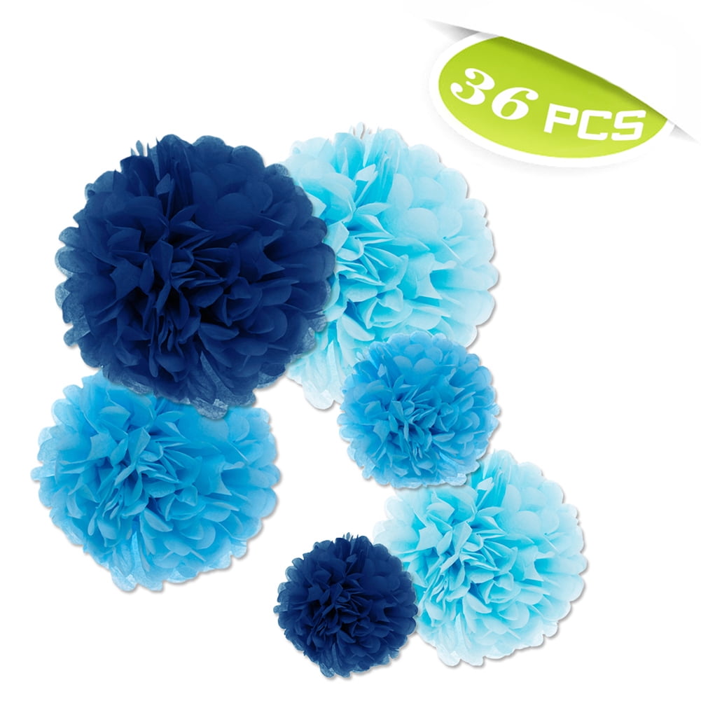 Aspire 36 Pcs Paper Pom Poms Tissue Paper Flowers Great For Party