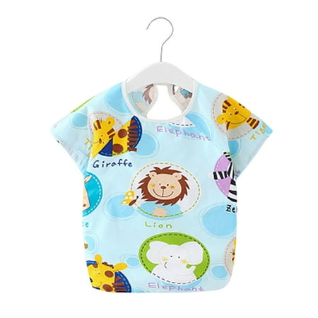 

Wanwan Spring Fall Baby Kid Infant Waterproof Short Sleeve Bib Printed Apron Smock