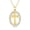 Gold, variant on Yndra Cross Necklace for Women,Dainty Oval Halo CZ Christian Pendant Necklace,18K Gold Plated Religious Jewelry Gift for Her Women Wife Mom