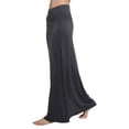 thumbnail image 5 of Urban CoCo Women's Fold-Over Flare Long Maxi Skirt ( Dark Shadow,XL), 5 of 6