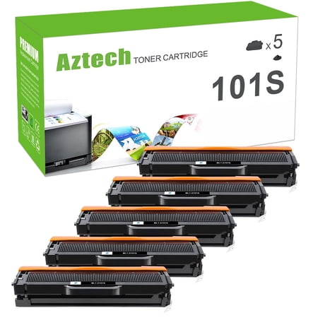 AAZTECH 5-Pack Compatible Toner Cartridge for Samsung MLT-D101S 101S Printer Ink (Black)