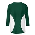 thumbnail image 6 of Jalioing Women's 3/4 Sleeve Shirts Fashion Print Round Neck Casual T Shirts Dressy Trendy Summer Tunic Blouses for Women, 6 of 9