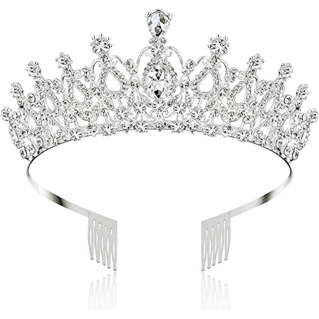 Coronas y Tiaras TUNC de cristal con peine para niña o mujer Cumpleaños Navidad Fiesta de Halloween