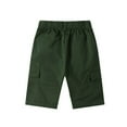 thumbnail image 6 of CHEEREAM Little Boys Stretch Cargo Shorts Elastic Waist School Kids Twill Summer Shorts with Mulit Pockets for 4-15 Years, 6 of 9