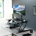 thumbnail image 3 of VIVO Black Height Adjustable 32" Standing Desk Monitor Riser Tabletop Sit Stand, 3 of 6