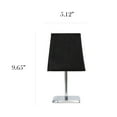 thumbnail image 3 of Mod Lighting and Decor Mini Table Lamp with Square Tapered Shade - 9.75" - Silver and Black, 3 of 7