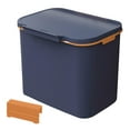 thumbnail image 2 of Wall Hanging Trash Can Slide Open Kitchen Cabinet Door under Sink Compost Container Odourless for Kitchen Laundry Cupboard Living Room Home 7L Blue, 2 of 8