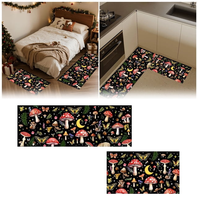 BotaniNest Kitchen Rug 2 Piece Home Farmhouse Kitchen Floor Mat Absorbent And Washable Runner Rug Kitchen 17x30+17x47 Inches