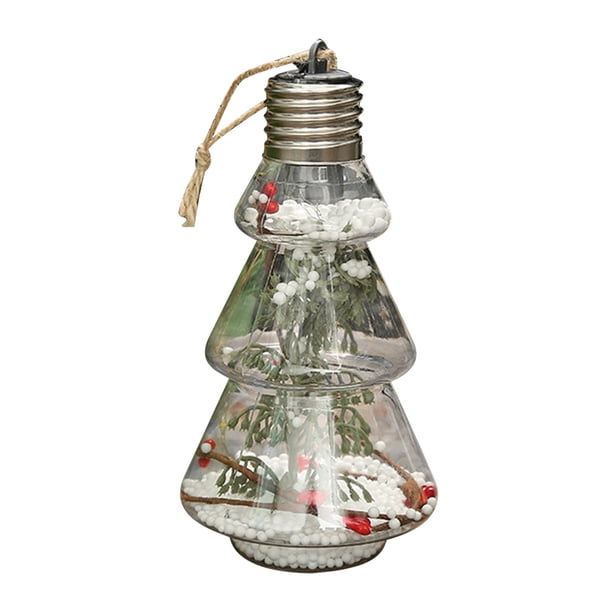 Teissuly Christmas Hanging Ornament Ball Transparent Plastic Ball and Bright Finger Lights for Christmas Tree Decor Glow in Dark for Home Tree Party Decor Teissuly WER202310234023