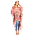 thumbnail image 5 of Sakkas Zeke Hi Low V-Neck Caftan Dress Printed Top Cover / Up - 617 - One Size Regular, 5 of 5