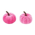 thumbnail image 4 of Set of 12 Faux Assorted Velvet Pumpkins Decorative Pink Fabric Foam Pumpkins for Farmhouse Fall Wedding Thanksgiving Halloween Table Centerpiece Mantel Kitchen Decorations, 4 of 7