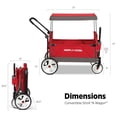 thumbnail image 2 of Radio Flyer Convertible Stroll N Wagon with Pull & Push Handle, Red/Black, 2 of 12