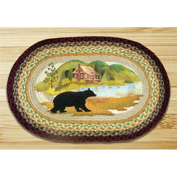 Earth Rugs 65-395CB Cabin Bear Oval Patch