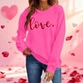 thumbnail image 2 of yievot Women Valentine's Day Sweatshirts Heart Graphic Crew Neck Pullover Long Sleeve Casual Shirts Tops, 2 of 8