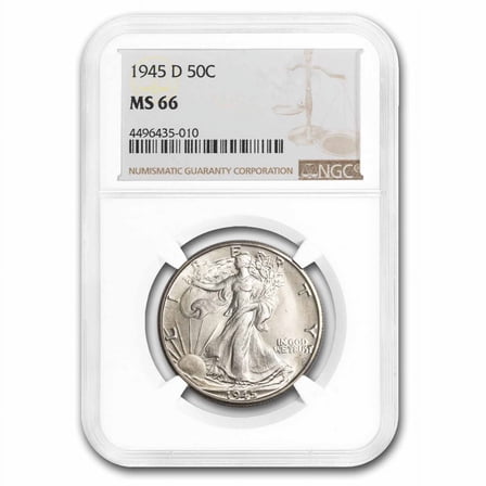 1945-D Walking Liberty Half Dollar MS-66 NGC
