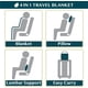 thumbnail image 3 of Manta y Almohada de Viaje: Manta de Avión 2 en 1 Suave con Funda de Almohada Tipo Bolsa Suave, Funda para Equipaje de Mano y Clip para Mochila, 3 of 4