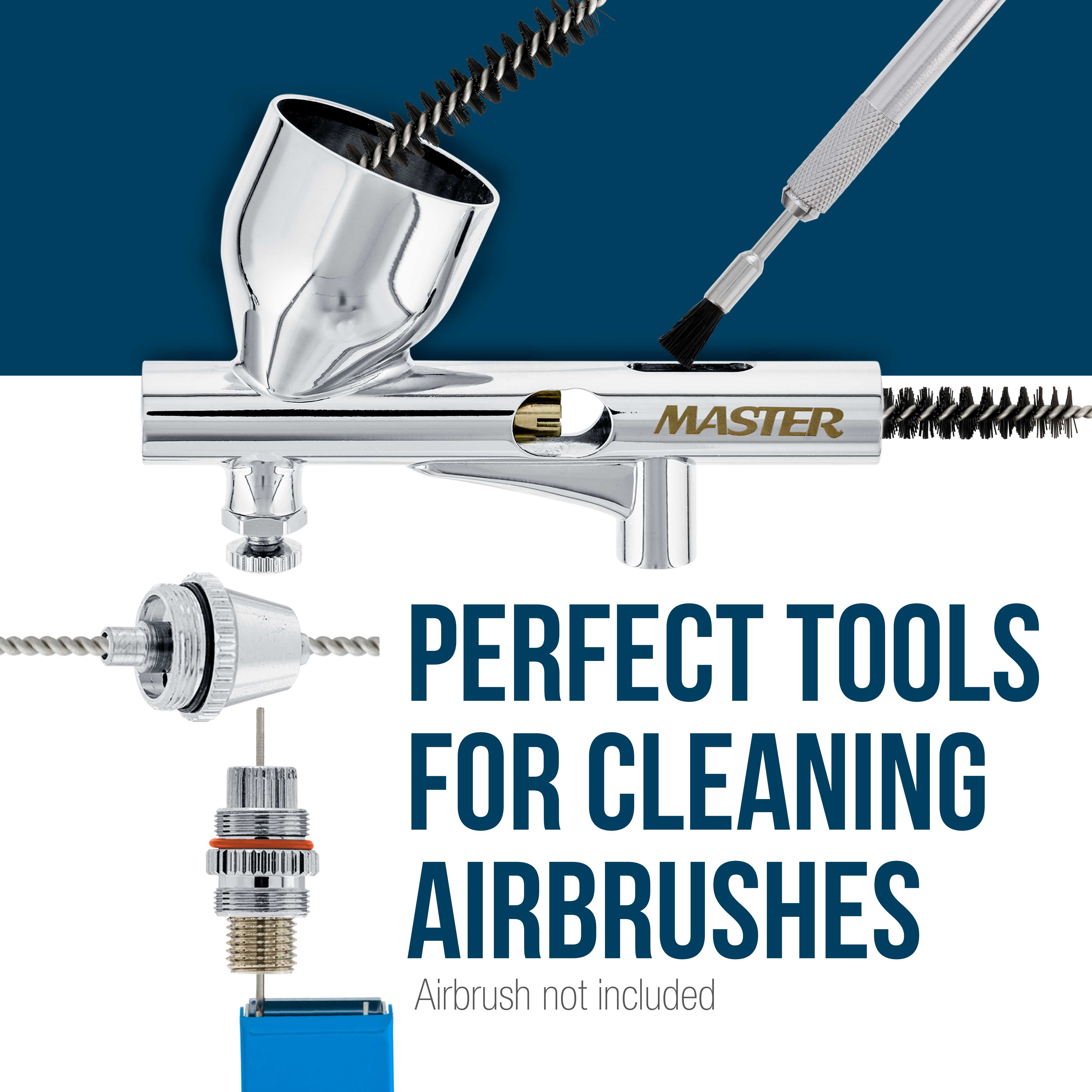 Master Airbrush 25 Piece Professional Airbrush & Spray Gun Cleaning Kit Plus 16oz Wash Bottle