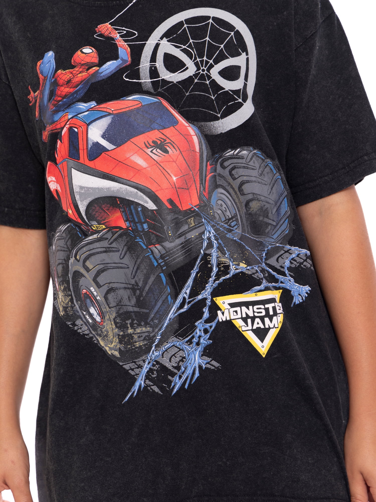 Marvel Monster Jam Boys Graphic T-Shirt and Matching Shorts Set, 2-Piece, Sizes 4-16