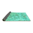 thumbnail image 2 of Ahgly Company Indoor Round Oriental Turquoise Blue Traditional Area Rugs, 8' Round, 2 of 4