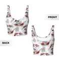 thumbnail image 5 of Fotbe Koi Fish Pattern Womens' Sports Bra Longline Wirefree Padded with Medium Support Sports Moisture-Wicking Workou Vest,Tank Top-, 5 of 9