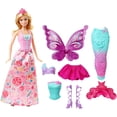 thumbnail image 1 of Muñeca Barbie con trajes y Accesorios para 3 personajes de cuento de hadas regalo para 3 a 7 años, 1 of 20