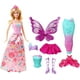 thumbnail image 1 of Muñeca Barbie con trajes y Accesorios para 3 personajes de cuento de hadas regalo para 3 a 7 años, 1 of 20