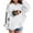 White, variant on WOYY Girls Hooded Sweatshirt Football Print Loose Active Hoodie, Sizes 18-24M