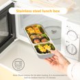 thumbnail image 3 of Boîte à lunch en acier inoxydable avec compartiment, contenants alimentaires réutilisables avec anneaux de silicone et 4 verrous sécurisés, 3 of 7