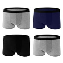 HomeDM Boxer Briefs Mens Underwear 4 Pack No Ride Up Soft Comfort Underwear