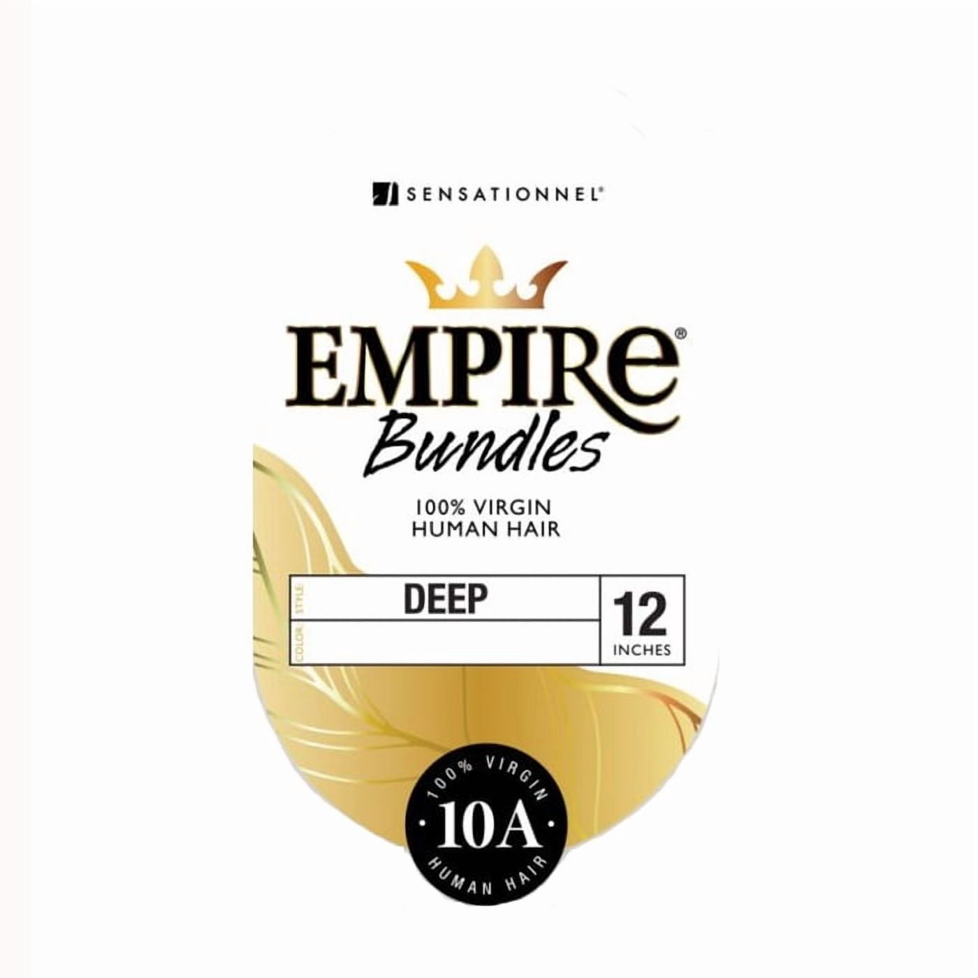 Sensationnel Human Hair Empire Bundles Weave - DEEP 12" (Color:NATURAL)
