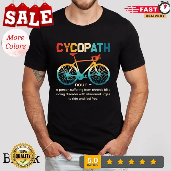 Cycopath Shirt, Bicycle Shirt, Cycling Shirt, Biking Shirt, Bike Shirt, Funny...