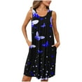 thumbnail image 2 of Tnhcen Vintage-Inspired Sleeveless Sleepwear Dress for Women Pockets Wrinkled Front, Round Neck Cozy Sleeping/Lounging, S-2XL, 2 of 5