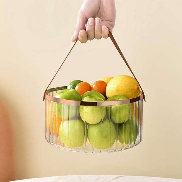 pstuiky Escurridor de doble capa para el hogar bandeja para frutas y verduras bandeja de plástico para té.