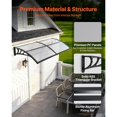 thumbnail image 4 of 38x78 Polycarbonate Door Awning, Drainage, ABS Bracket, Clear, 4 of 12