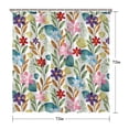 thumbnail image 5 of Artistic Nature Garden Wildflower Shower Curtain 72x72, Floral and Bee Pattern, Rustic Polyester with Hooks, 5 of 5