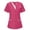 Hot Pink, variant on Scrub Tops for Woman Soft Stretch V-Neck Top Scrubs with 3 Pockets Easy Care for Women Scrub Clothing