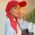thumbnail image 2 of Gorra de béisbol unisex, chal hiyab, pañuelo musulmán transpirable para el verano, poliéster, talla única, protección solar, 2 of 4