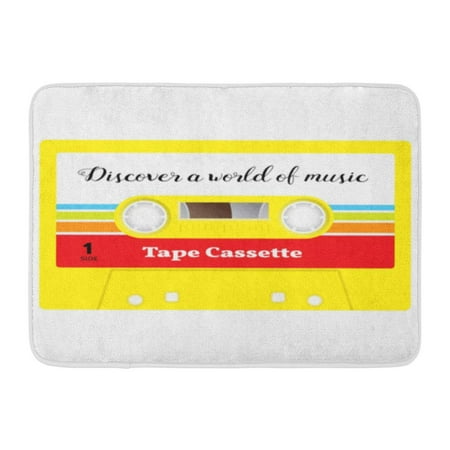 Godpok Analogue 1980s Audio Cassette Tape White 80s Compact Rug