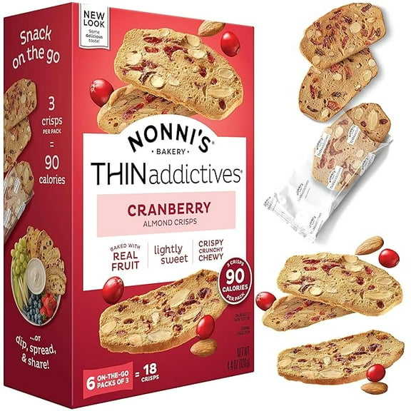Nonni's, Cranberry Thin addictives, 4.4 Ounce