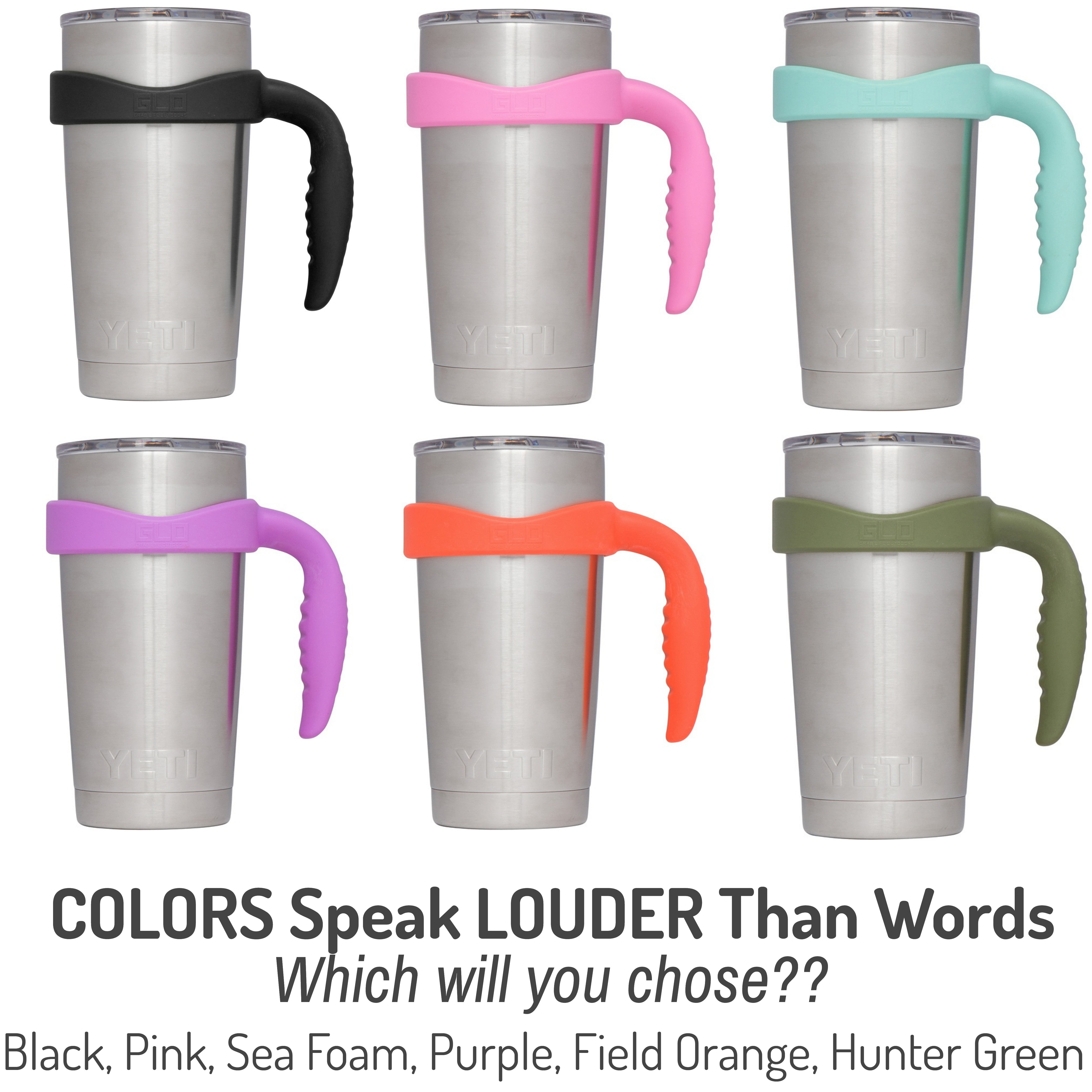 Grab Life Outdoors (GLO) - Handle For 20 Oz Tumbler - Fits Ozark Trail, YETI  Rambler And More - Handle Only (Pink) 