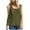 Olive Green, variant on Odeerbi Cotton Linen Tank Tops for Women Summer Large Size Leeveless Tops Casual Solid Color Loose Blouse Yellow