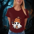 thumbnail image 4 of Duqingm Halloween Shirts for Women Fall Tee Shirt Funny Graphic Tshirt Clothes,L, 4 of 7