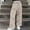 Khaki, variant on ATOGUTA Cargo Pants Girls Wide Leg School Uniform Pants Kids Elastic Waist Flowy Summer Beach Lounge Trousers with Pockets Size 5T-15, Black