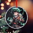 thumbnail image 5 of My Hero Academia Christmas Round Ornament Glass Circular Pendant Smooth Hanging Decoration for Home, Office & Christmas Tree, 5 of 8