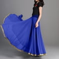 thumbnail image 6 of Women's Chiffons Long Skirt for Dancers Elastic Waist Sequins Lace Trim Dance Skirts for Performances and Photoshoots, 6 of 9