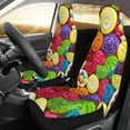 thumbnail image 2 of Fuzoiu Brightly Colored Cupcakes Print Seat Covers Set, Car Seat Covers Front Seats, Car Seat Protector, Car Seat Cushion, Seat Covers Carseat Cover Universal Fit for Most Cars, 2 of 7