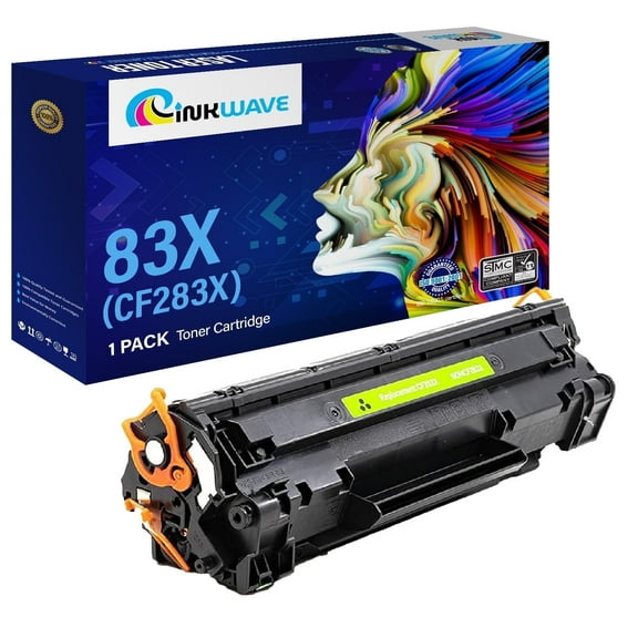 InkWave Compatible Toner Cartridge Replacement for HP 83X / CF283X (Black,1 Pack)