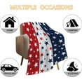 thumbnail image 4 of American Flag Throw Blanket Patriotic 4th of July Memorial Day Fourth of July Throw Blanket for Couch Sofa Bed Soft Fleece Blankets Stars and Stripes Red White Blue Veteran Blanket 50x60, 4 of 5