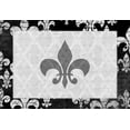 thumbnail image 2 of Kimberly, Allen 18x14 White Modern Wood Framed Museum Art Print Titled - Fleur de Lis, 2 of 4