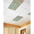 thumbnail image 2 of Fluorescent Light Covers for Ceiling Lights 2 Pack,Vintage Colorful Floral Magnetic Ceiling Light Covers 2x4ft for Classroom Office School,Ethnic Boho Retro Flowers Art Teal Drop Ceiling Light Shade, 2 of 7
